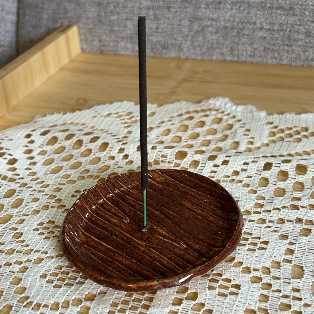 Handmade ceramic incense burner